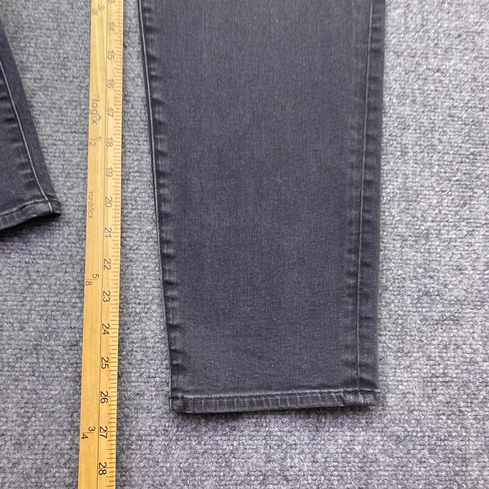 J.Crew 03 Slim Straight Leg Jeans Womens 32 Faded Black CF500 High Rise Stretch